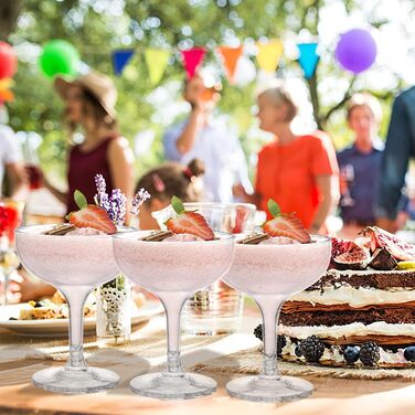 Келихи для шампанського Peohud 20 шт. , небиткі акрилові келихи для шампанського 147 мл, багаторазові келихи для шампанського для