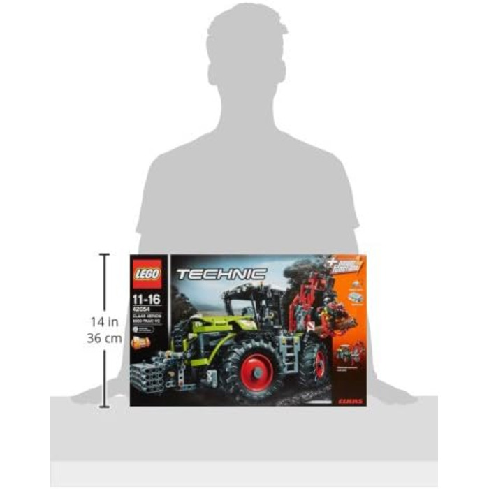 Реалістичний трактор із силовими функціями та кабіною, що обертається - Набір сільськогосподарських моделей (1977 елементів), 4205