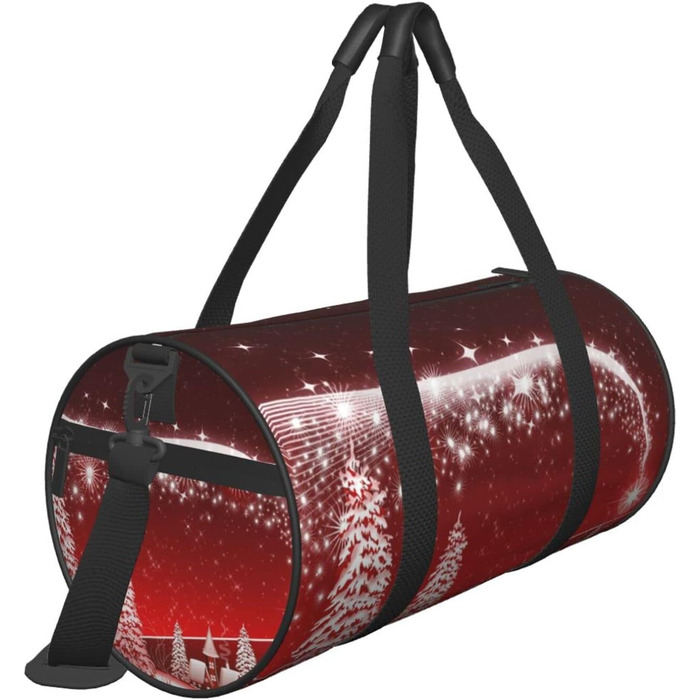 Яскрава дорожня сумка З Різдвом, спортивна сумка для чоловіків та жінок, велика сумка для подорожей, сумка-мішок зі сніжинками