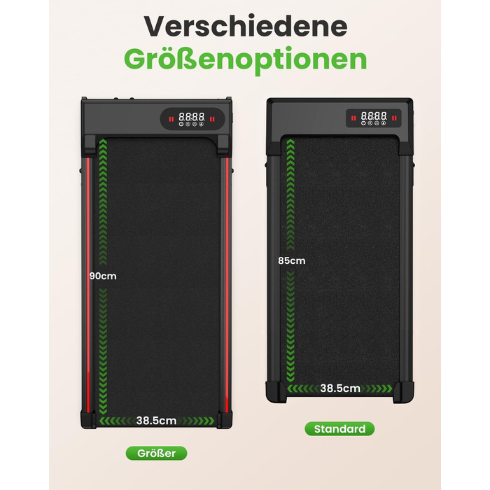 Бігова доріжка HomeFitnessCode Incline для домашнього використання - килимок для ходьби, електричний біговий пояс 1-8 км/год, чорний - 85 см