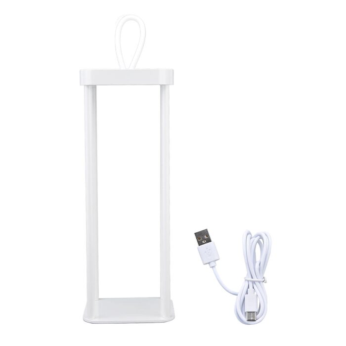 Ліхтар ємністю 5000 мАг, зарядка через USB, 2-рівневе затемнення, бездротова настільна лампа, нековзка основа, світлодіодний нічник для кемпінгу та використання в приміщенні (білий) (Білий)