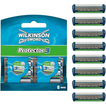 Wilkinson Sword Protector 3 – змінні леза для чоловічої бритви (8 шт.)