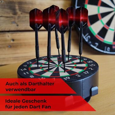 Міні-мішень для дартсу Karella Bulli, мініатюрна мішень для дартсу Ø 15 см з регульованою металевою підставкою, комплект включає 6 міні-дартиків (сталь), для дому, столу, декору, подарунка