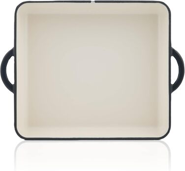 Чавунна емальована жаровня Mahlzeit 10,5 л Blue Berry жаровня 2в1 зі сковородою жаровня з кришкою, безпечна для духовки, емальован