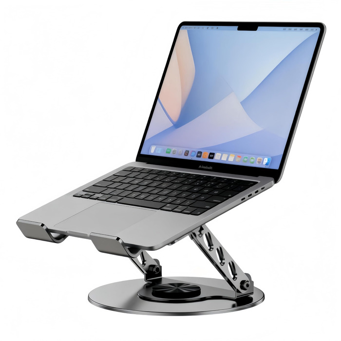 Підставка для ноутбука з регульованою висотою та поворотною базою на 360, компактна підставка-тримач для ноутбуків, сумісна з MacBook Air, Pro та ноутбуками 10-17,3 дюймів