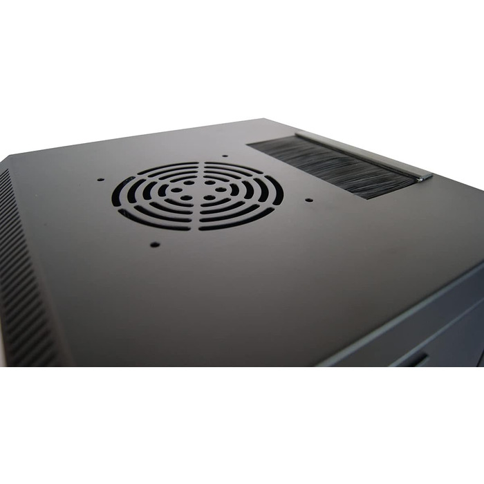 Міні-мережевий корпус WAYTEX 37483, 10 дюймів, 6U, відсік для дисків, серверний, зі скляними дверцятами та чорним замком, постачається у зібраному вигляді