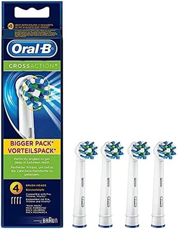 Змінні насадки для щітки Oral-B Brown CrossAction, 4 шт. и білі