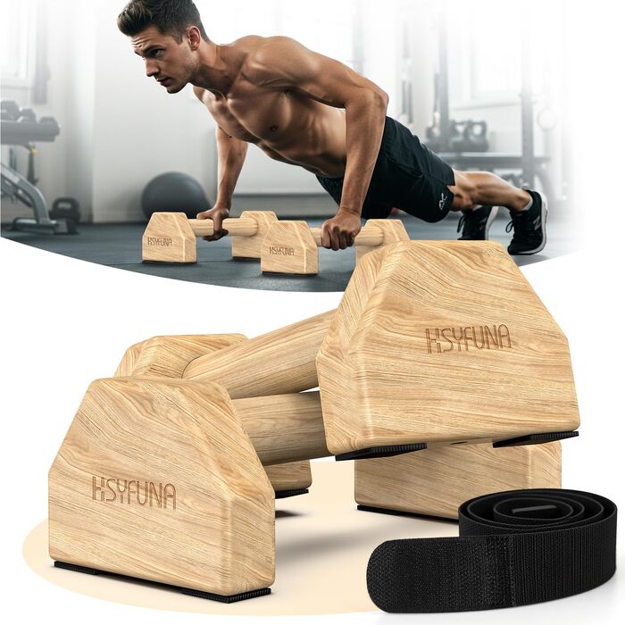 Дерев&39яні ручки для віджимань, паралелети, нековзні ручки для віджимань, стійки для віджимань, ручки для віджимань для тренування м&39язів та сили, ручки для стійки на руках для використання в приміщенні та на вулиці, оригінальний колір дерева