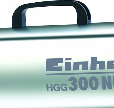 Генератор гарячого повітря Einhell HGG 300 Niro (30 кВт, робочий тиск 1,5 бар, об&39ємний потік повітря 500 м/год, п&39єзозапалювання, захист від зворотного полум&39я, турбовентилятор), сріблястий, чорний