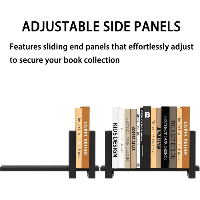 Регульована настільна книжкова полиця, настільні полиці, дерев&39яна підставка для полиць, органайзер для зберігання, розширювана полиця для дисплея, настільна полиця для домашнього офісу, школи (чорна)