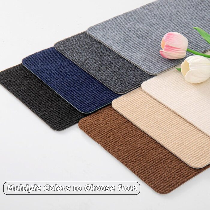 Килимок для сходів, нековзні килимки для сходів, самоклеючий, доріжка для сходів, захисний килимок для килима, ідеально підходить для дітей, домашніх тварин, людей похилого віку (80 x 20 см, 15 шт. , темно-сірий) 80*20 см, 15 шт. темно-сірий