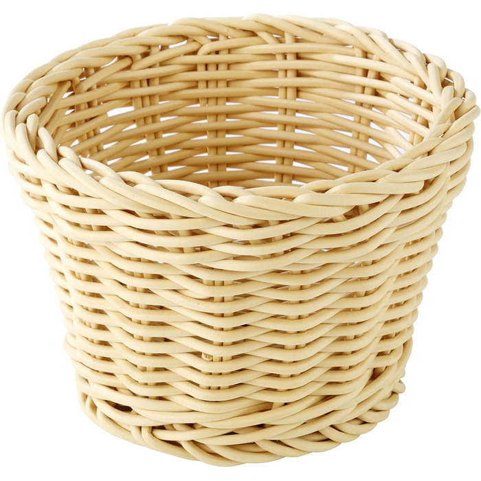 Кошик APS круглий Profi Line, бежевий плетений кошик, поліпропіленовий кошик, плетений контейнер, хлібний кошик, харчовий кошик, д