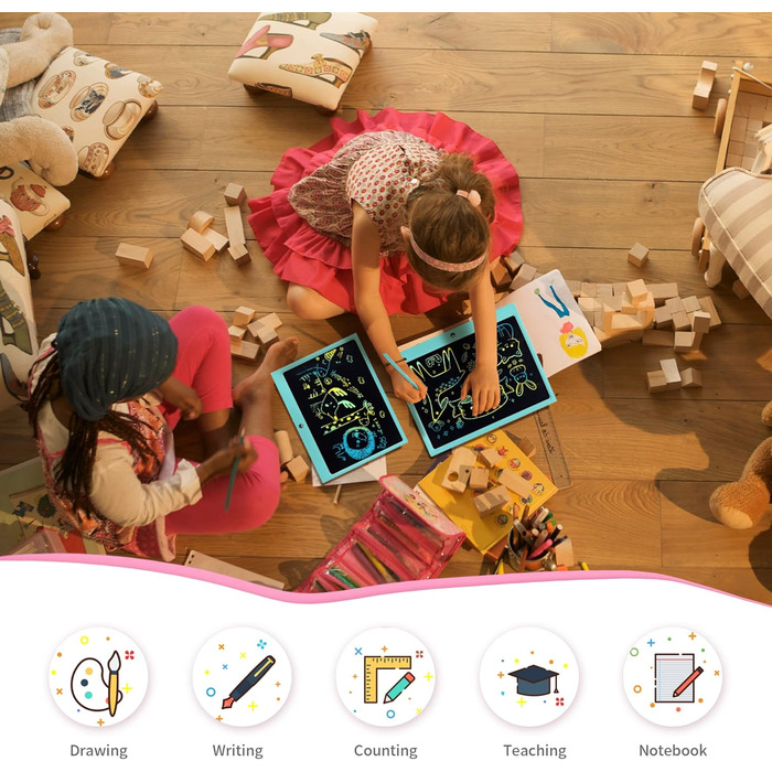 РК-планшет для письма для дітей, планшет для малювання Magic Tablet Дитячі іграшки від 2-12 років Хлопчик-Дівчинка, стирається планшет для малювання для дітей, різдвяні подарунки планшет для малювання електронні подарунки для дітей 15 синій