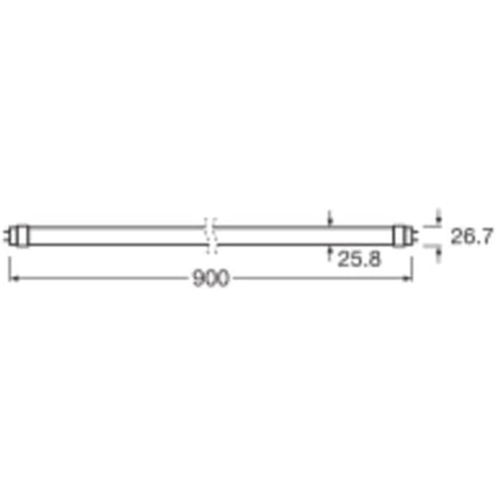 Світлодіодна трубка Ledvance T8 Superior (EM/Mains) Стандартний вихід 9,7 Вт 1530 лм - 830 теплий білий 90 см - заміна на 30 Вт