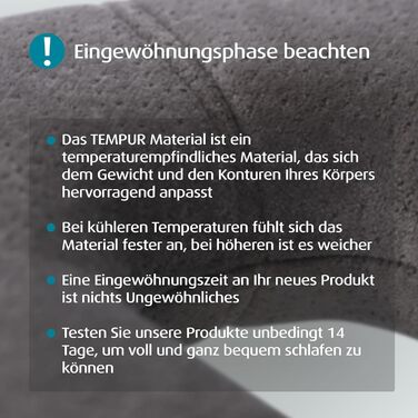 Дорожня подушка TEMPUR Transit, зручна подушка для шиї з матеріалу TEMPUR, в&39язкоеластична, ідеально підходить для подорожей автобусом, поїздом, автомобілем або літаком, 30 x 28 x 8 см, антрацит