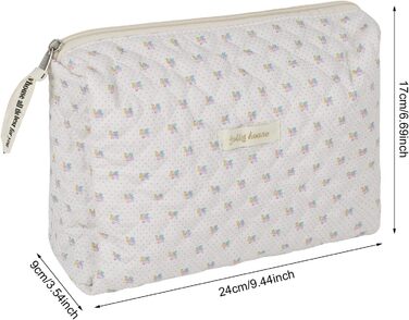 Дорожня косметичка, стьобана туалетна сумка з красивим квітковим візерунком, косметичка великої місткості, портативна сумка для ма