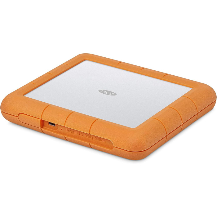 Зовнішній жорсткий диск LaCie Rugged Raid Shuttle 8 ТБ, портативний жорсткий диск - USB-C USB 3.0, стійкий до ударів пилу та вологи, для настільних комп'ютерів Mac/PC, ноутбуків, 1 місяць Adobe CC (STHT8000800) RAID Shuttle 8 ТБ