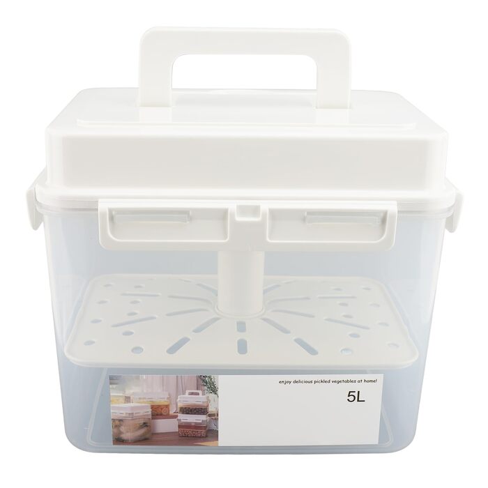 Контейнер для ферментації кімчі CCYLEZ 5 л, контейнер для зберігання халапеньйо з герметичною кришкою, контейнер для зберігання вдома, контейнер для ферментації огірків