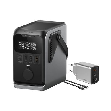 Портативна електростанція ECOFLOW TRAIL 300 постійного струму, надлегкий акумулятор LFP 288 Втгод, сонячний генератор 300 Вт, швидка зарядка, 5 виходів, захист від падінь, сонячний/автомобільний вхід, 0 дБ для кемпінгу, подорожей, надзвичайних ситуацій