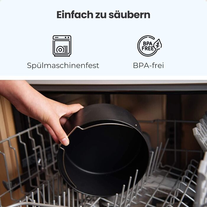 Аксесуари Фритюрниця XL і XXL 20см Аксесуари для мультипечі Philips XL і XXL, COSORI 5.5L, Cecotec, Tefal З силіконовою формою Air Fryer Набір з 10 предметів