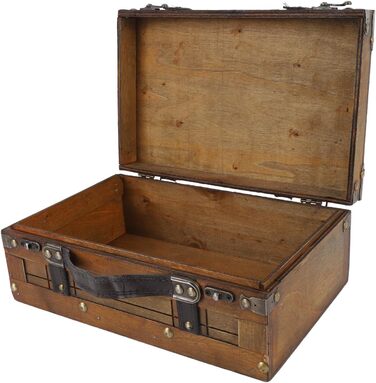 Скриня з кедрового дерева Dioche, портативна дерев&39яна скриня з потертим виглядом, футляр для зберігання одягу, іграшок та реквізиту античне бронзове покриття з ручкою зі штучної шкіри ідеально підходить для домашнього декору та повсякденного вико