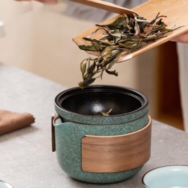 Порцеляновий китайський чайний набір для подорожей чайник та дві чашки, ідеальний для бізнес-поїздок та пікніків