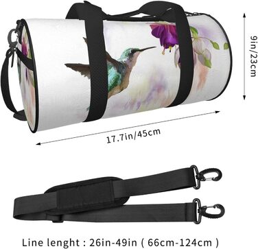 Дорожня сумка-шопер Колібрі з квітковим малюнком, велика спортивна сумка для фітнесу та подорожей, сумка для покупок, на вихідні та для ночівлі, унісекс