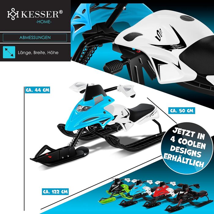 Дитячий снігохід Kesser XR-525, кермовий, з ножними гальмами, синій