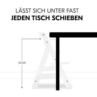 Стільчик для новонароджених Alpha Plus з відбійником 2в1 - дерев'яний стільчик для немовлят від народження, з накладкою на сидіння