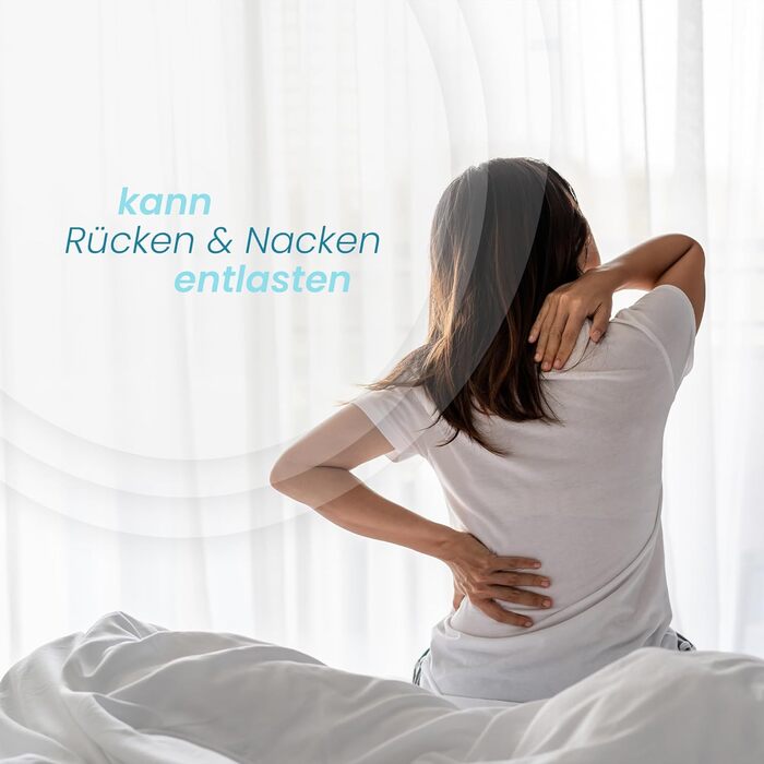 Подушка для шиї Bestlivings з піни з ефектом пам&39яті (Подушка для шиї / 30 см x 35 см x Ø9 см) Віскоеластична подушка для голови - Знімний чохол Silver Protect Antimicrobial - Сертифікована подушка для шиї Oeko-Tex (30x35 см)