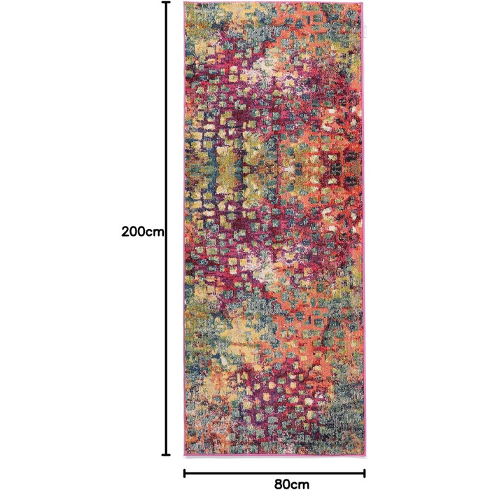 Килим, Середній ворс, 80 x 200 см, Прямокутний, Сучасний, Oeko-Tex Standard 100, Поліпропілен, Передпокій, Спальня, Кухня, Вітальн