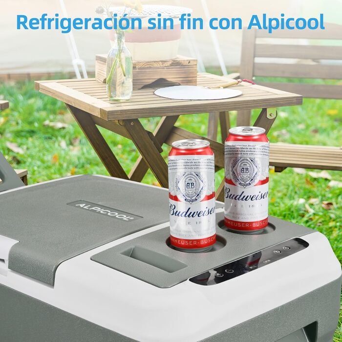 Портативний електричний холодильник, 38 л, подвійна зона охолодження, портативний, 12 В / 24 В постійного струму 100 240 Вольт змі