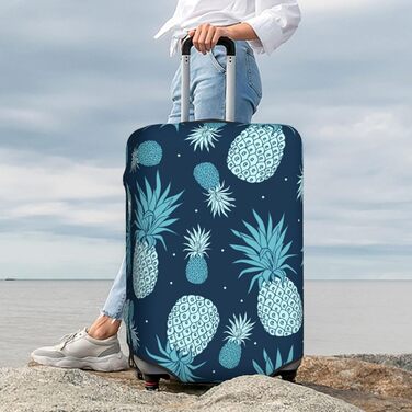 Чохол для валізи Ananas, міцний захист, підходить для багажу розміром 45.7-81.3 см, малий, Чорний