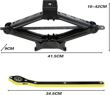 З універсальним ключем 2 в 1, швидкісний ножичний підйомник для АВТОМОБІЛЯ/ПОЗАШЛЯХОВИКА/MPV, 2T, Auto Max Scissor Jack 2T