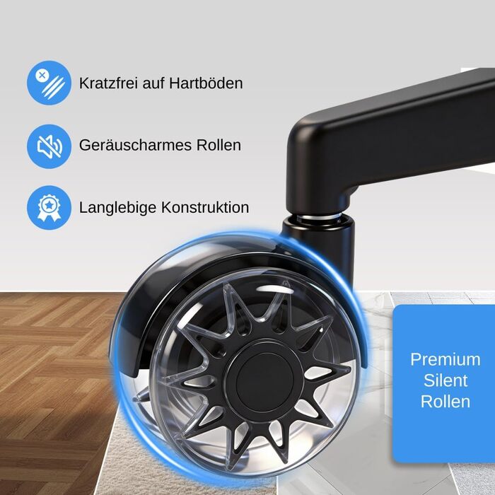 Ергономічне ігрове крісло PixelPilot з 4D підлокітниками, підставкою для ніг, опорою для голови та попереку, ігрове ПК-крісло широке сидіння Офісне крісло вантажопідйомність 150 кг (Orion, тканина) Тканина Orion