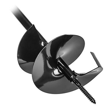 Сталевий ручний бурильник F & R для створення отворів у ґрунті, з гумовими ручками. Бур для земляних робіт у саду, будівництві та ландшафтному дизайні. Лопатовий бур, бур для стовпів, садовий бур, Ø 140 мм.