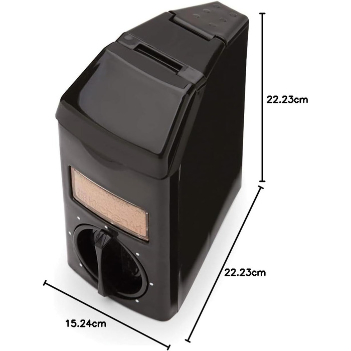 Поличка для спецій KitchenArt Carousel Select-A-Spice, 12 відділень, чорна, 22,2 x 22,2 x 15,2 см, Select-A-Spice Classic, чорний