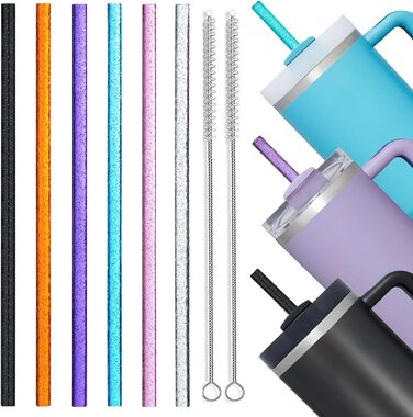 Соломинки-тумблери ALINK 6 для кружок Stanley Adventure Travel вагою 40 унцій, багаторазові соломинки Stanley наддовгих 31 см, 6 у