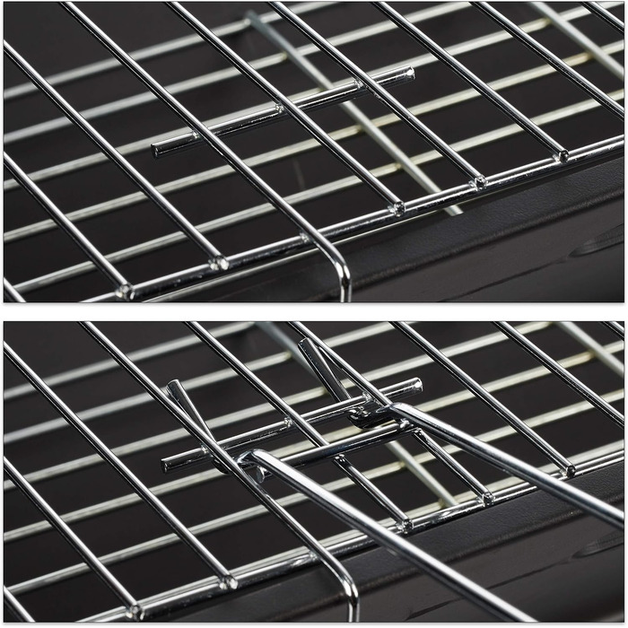 Складаний гриль Relaxdays, з вугіллям та решіткою для гриля, складний гриль, для пікніків та кемпінгу, розміри HWD 30x45,5x30 см, чорний