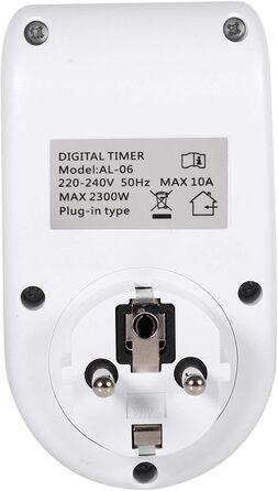 Енергозберігаюча розетка, великий РК-дисплей, таймер розетки з прихованими кнопками для водонагрівачів, кондиціонерів