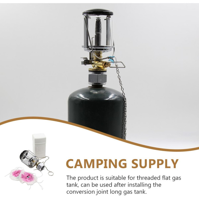 Газовий кемпінговий ліхтар із кришкою. Портативний пропановий ліхтар для освітлення намету. Міцне та тепле світло для кемпінгу на свіжому повітрі.
