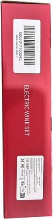 Електричний набір відкривачів для винних пляшок, акумуляторний електричний штопор, автоматичний відкривач для вина Відкривачка для пляшок з різаком для фольги, вакуумна пробка та наливник вина для сімей, вечірок (чорний) автоматичний 4-в-1 чорний