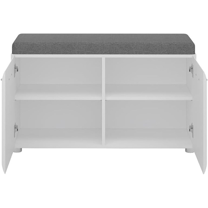 Шафа для одягу Lomadox 4 предмети з дзеркалом і тумбою для взуття білий глянцевий Шафа для передпокою в сучасному стилі