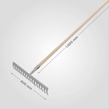 Гребінь садовий Blizz-z 40 см, 16 зубців Міцний гребінь з надійним держаком з ясеня