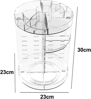Обертовий органайзер для макіяжу Прозорий обертовий органайзер для догляду за шкірою Косметична стійка, 360