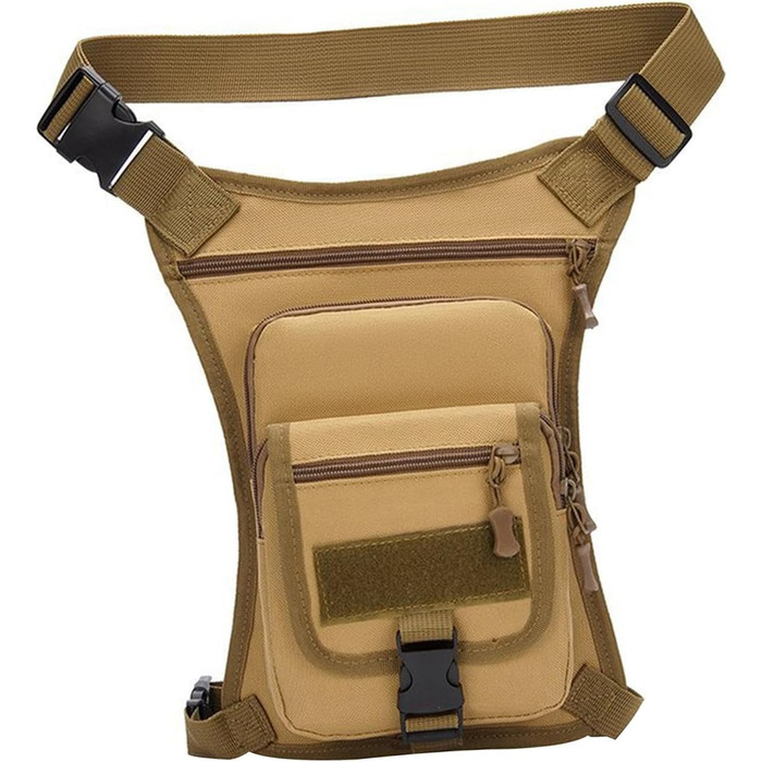 Поясна сумка Fenteer, сумка для відпочинку, регульована сумка, водонепроникна сумка для ніг, сумка для риболовлі для подорожей на природі, для дорослих, хакі