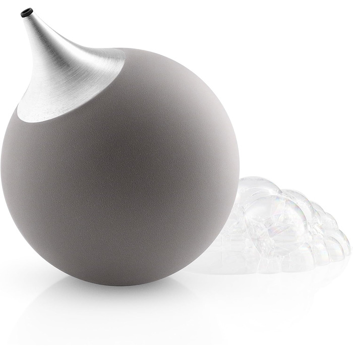 ЄВА СОЛО Дозатор мила Силікон з носиком з нержавіючої сталі для посуду або мила для рук Датський дизайн, функціональність і якість Слон сірий