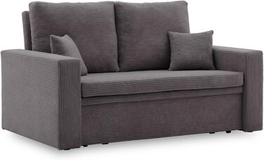 Диван Айкідо I 150x85 - з функцією сну - вибір кольорів - сучасний диван - з відділенням для зберігання речей - сучасна вельветова тканина - тканина POSO (POSO 022)