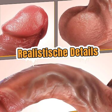 Фалоімітатор PRONFANS 20,5 см, з присоскою та мошонкою, тілесний, м’який силікон