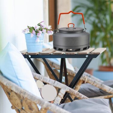 Портативний кемпінговий чайник, алюмінієвий сплав, кемпінгові кавники, свистячий чайник для кип&39ятіння, кавоварка, портативна заміна для подорожей 1,6 л